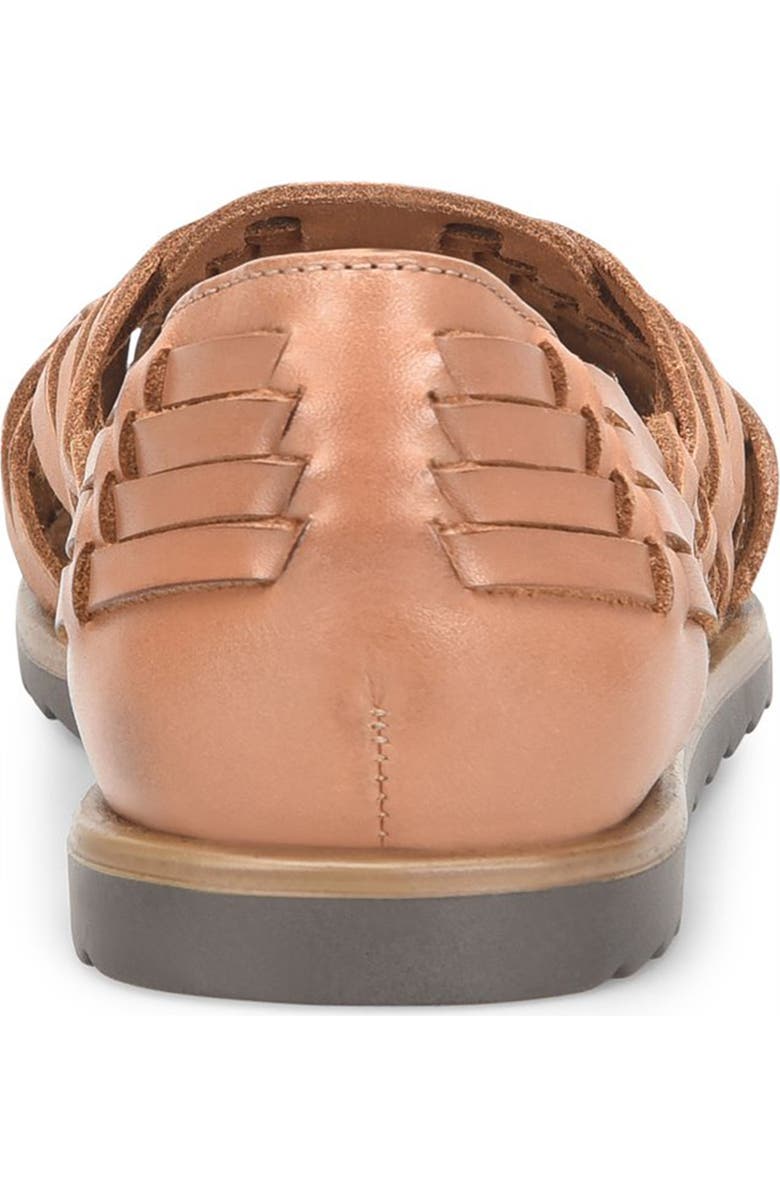 EUROSOFT Ranie Woven Leather Flat, Alternate, color, Luggage 204