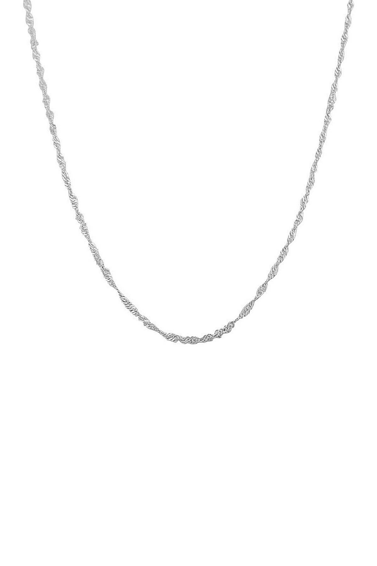 BEST SILVER Sterling Silver Singapore Chain 20"