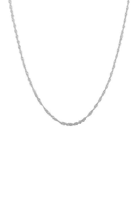 Sterling Silver Singapore Chain 20"