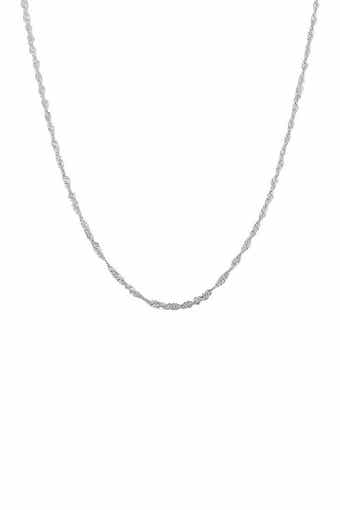 BEST SILVER Sterling Silver Singapore Chain 20"