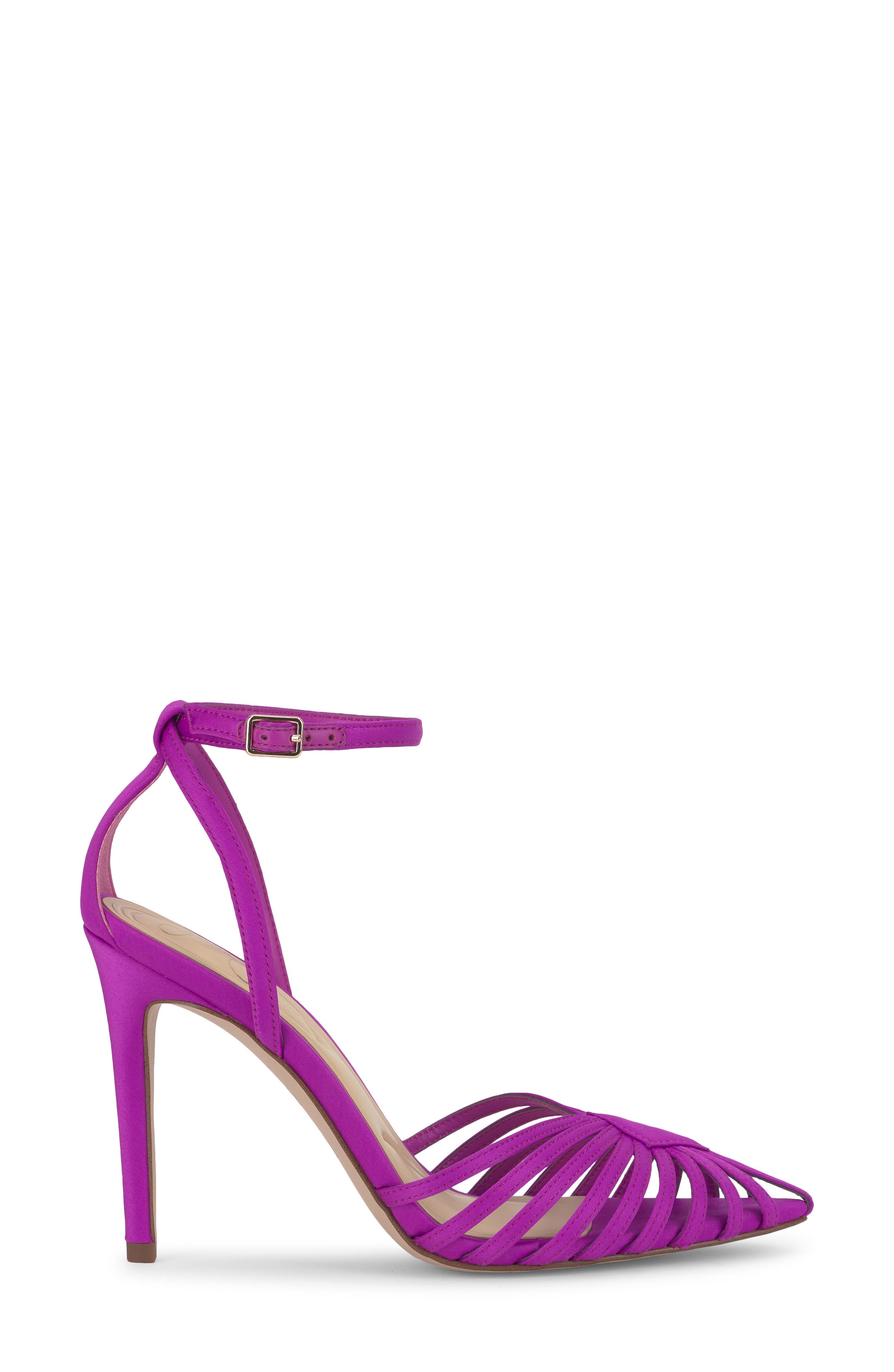 Paveri Ankle Strap Pointed Toe Pump, Alternate, color, DARK PINK