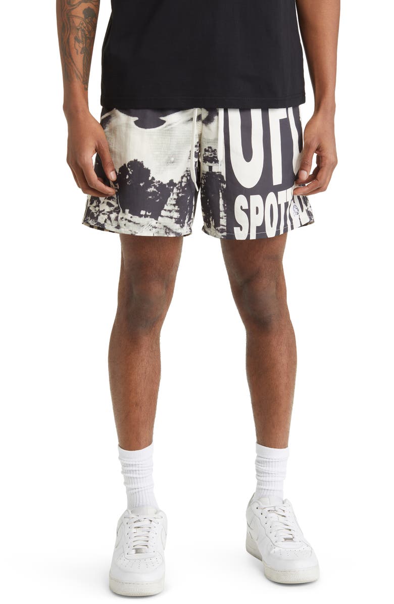 Billionaire Boys Club News Nylon Drawstring Shorts, Main, color, 