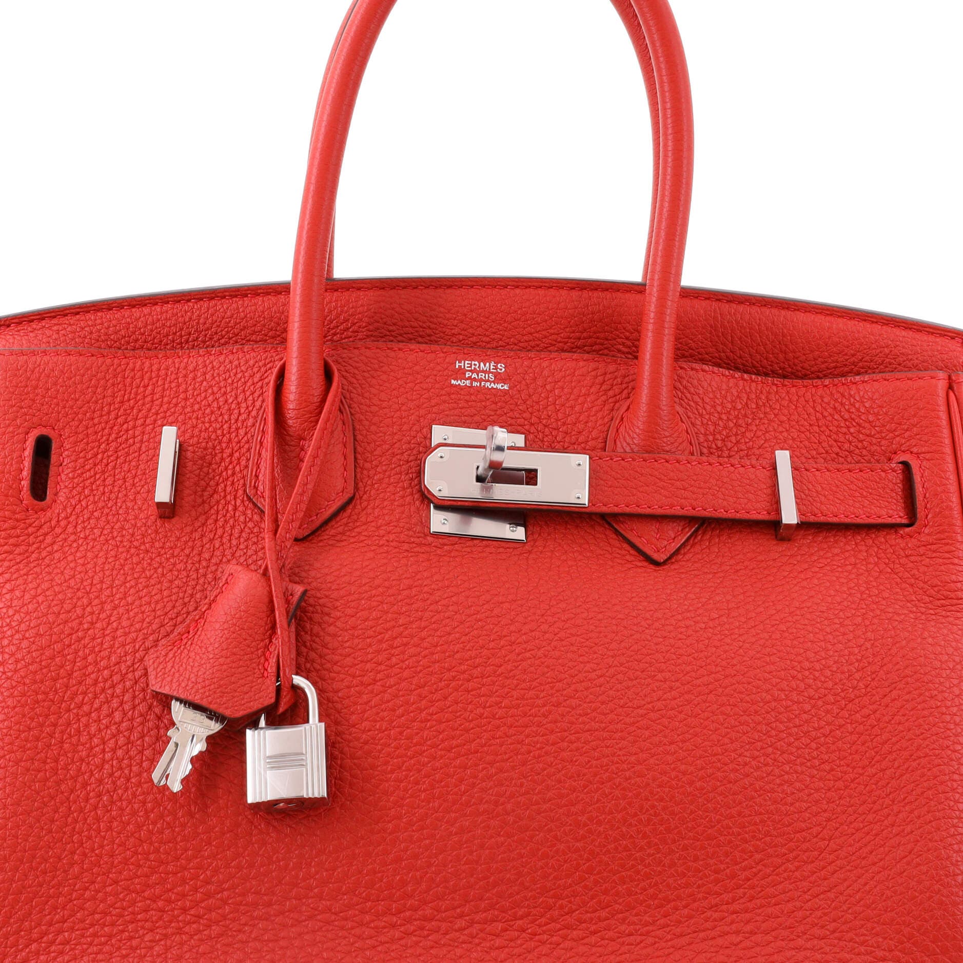 Birkin Handbag Red Togo with Palladium Hardware 30, Alternate, color, Red