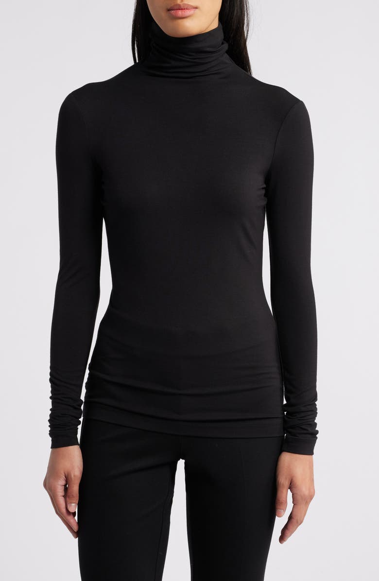Anne Klein Turtleneck Jersey Top, Main, color,