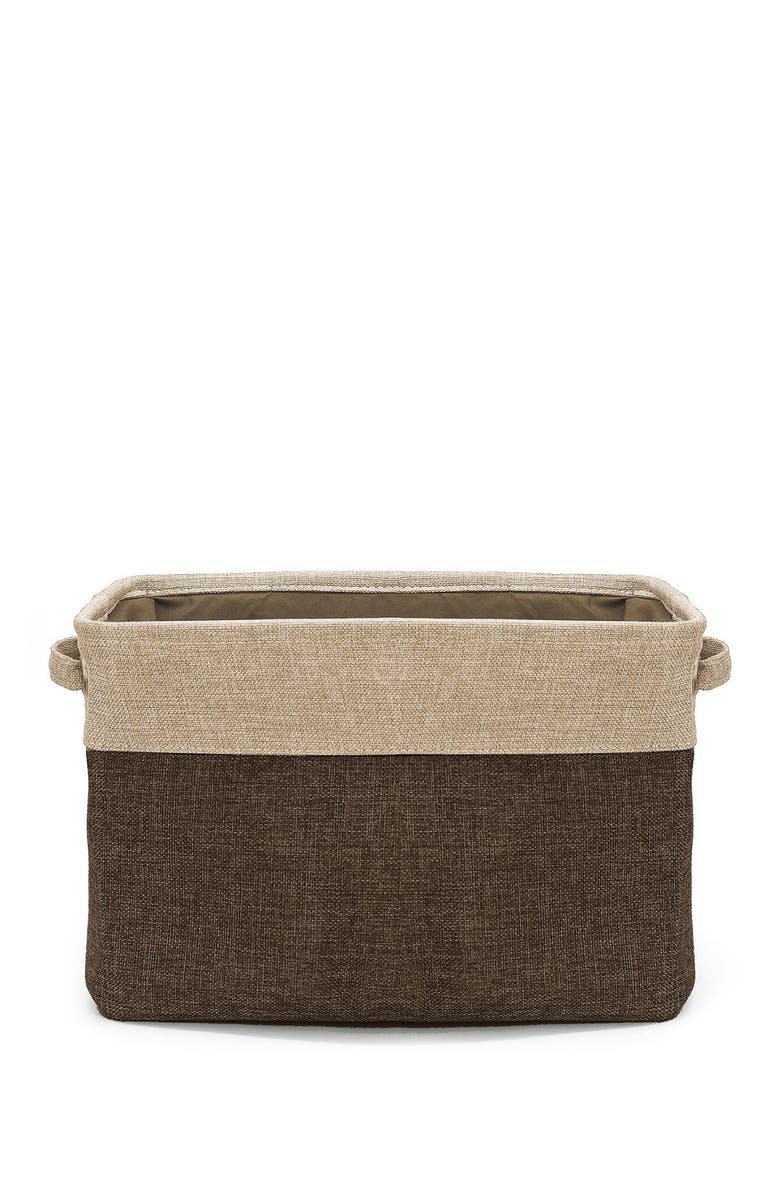 SORBUS Brown Twill Storage Basket - Set of 3, Alternate, color, Brown Z/Dnu