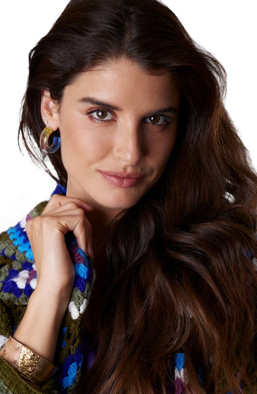 Saachi Radiant Ombré Hoop Earrings In Blue