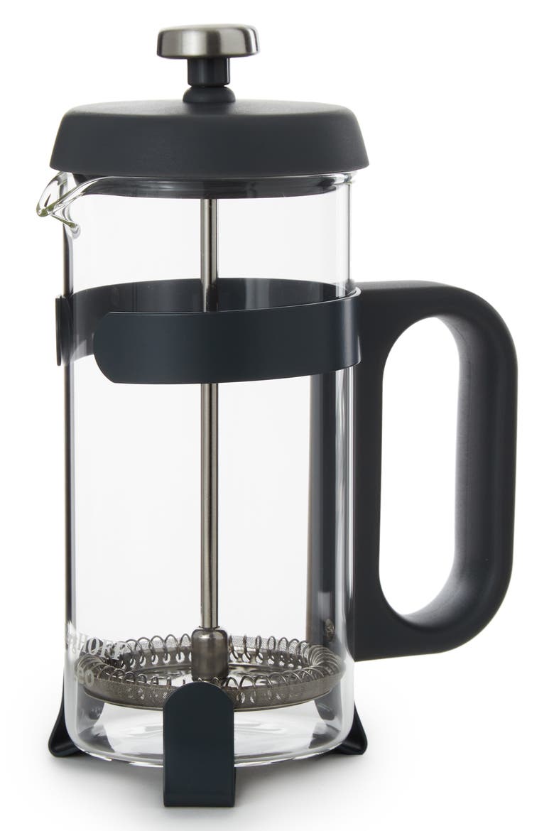 Leo Aroma 12-Ounce French Press, Main, color, BLACK/ CLEAR
