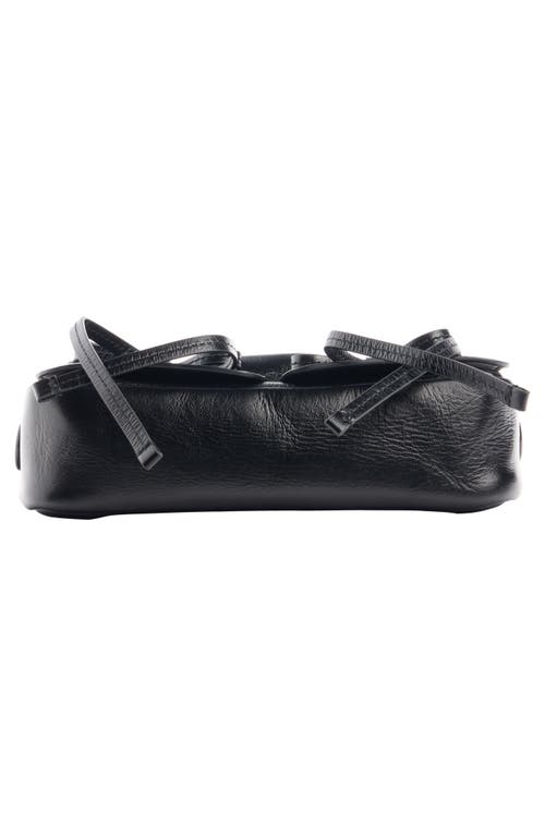 Acne Studios Women Mircro Multipocket Grained Leather Shoulder Bag In Black