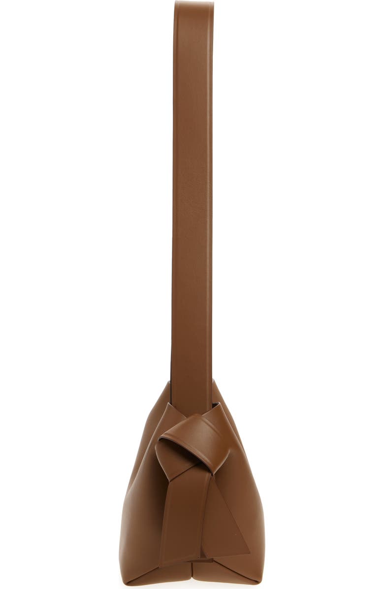 Acne Studios Mini Musubi Leather Shoulder Bag, Alternate, color, Camel Brown