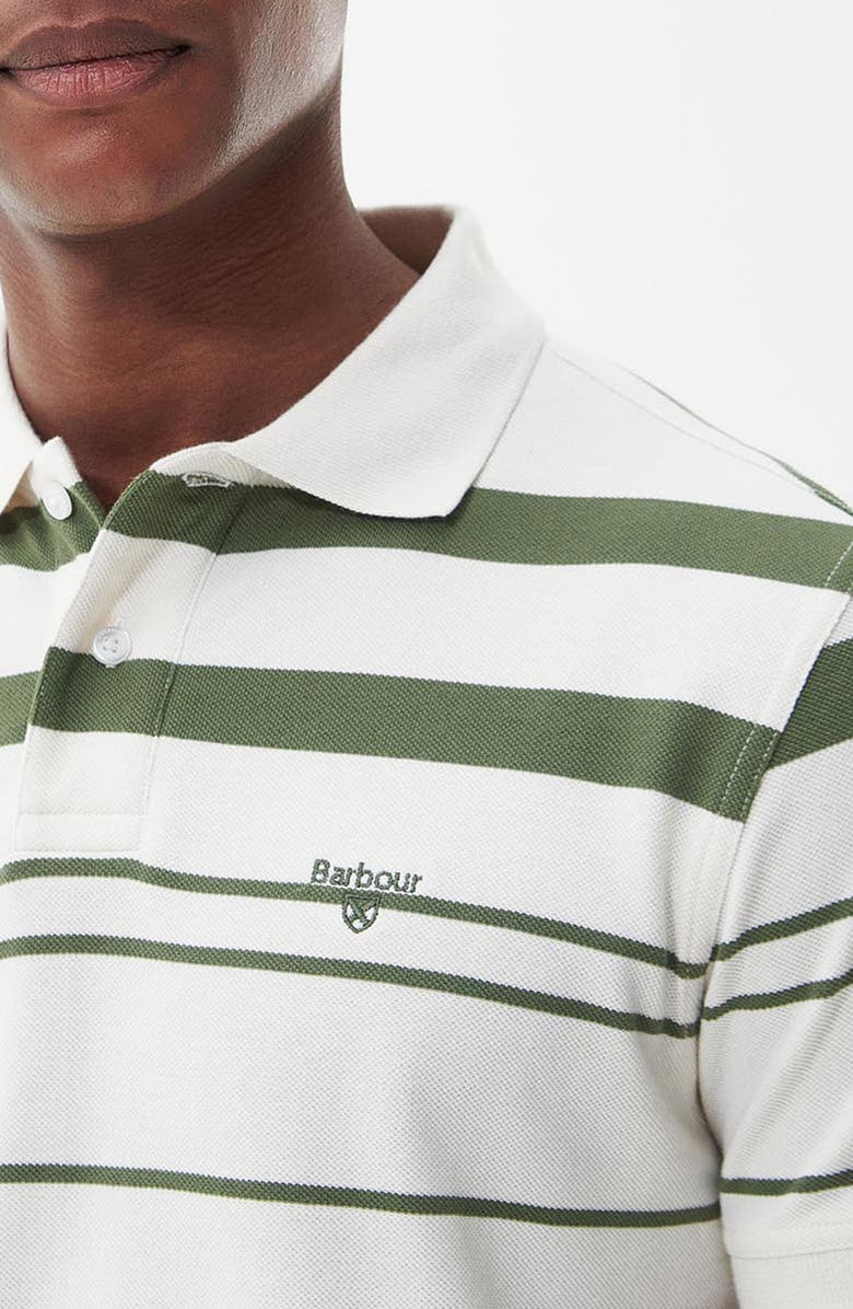 Barbour Halden Stripe Cotton Piqué Polo, Alternate, color,