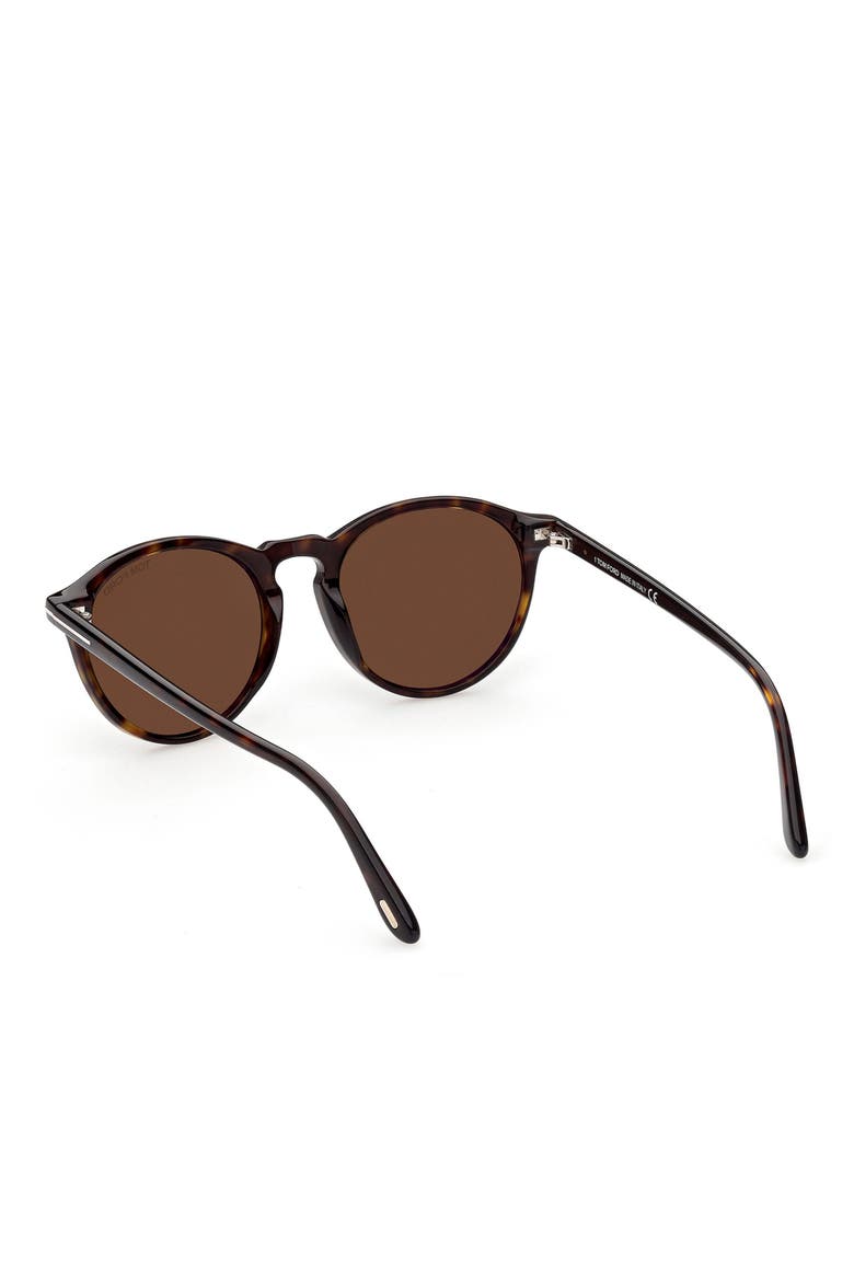 50mm Small Round Sunglasses, Alternate, color, DARK HAVANA / ROVIEX