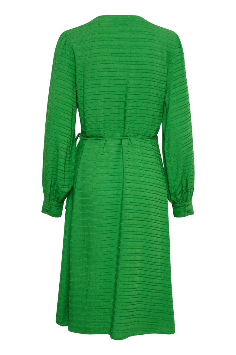 Catina Long Sleeve V-Neck Wrap Dress, Alternate, color, Medium Green