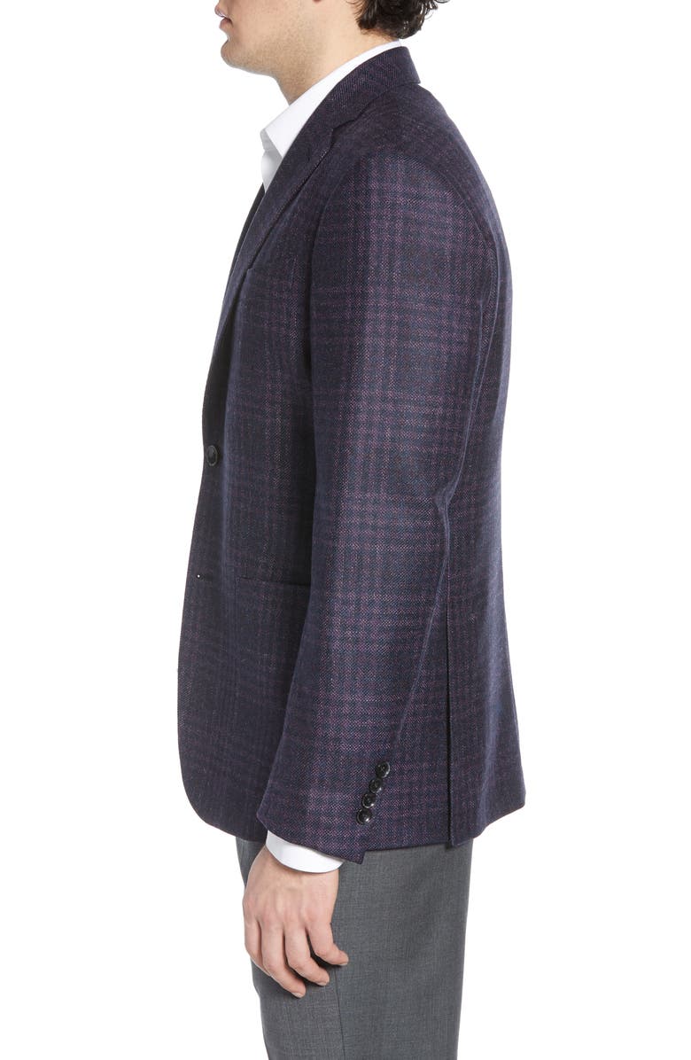 Nordstrom Signature Trim Fit Plaid Wool Sport Coat, Alternate, color,