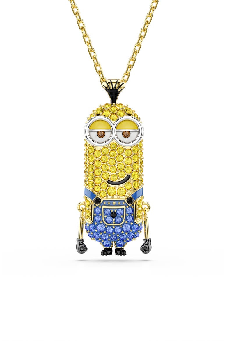 Minions® Kevin Crystal Pendant Necklace, Main, color, GOLD/ MULTI