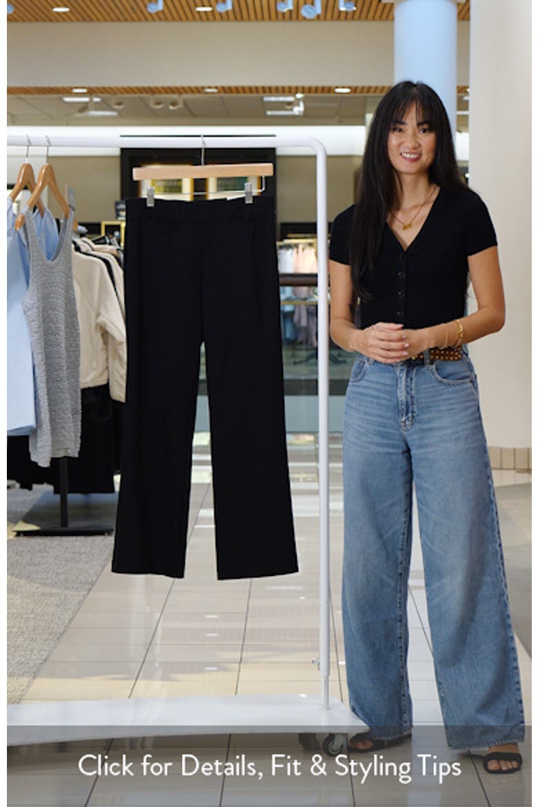Pull On Welt Pocket Wide Leg Pants video