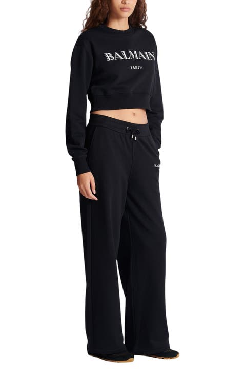 Printed Balmain Crew-Neck Sweatshirt