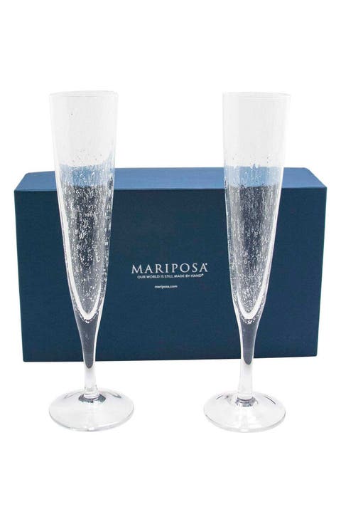 Bellini Set of 2 Bubble Champagne Flutes