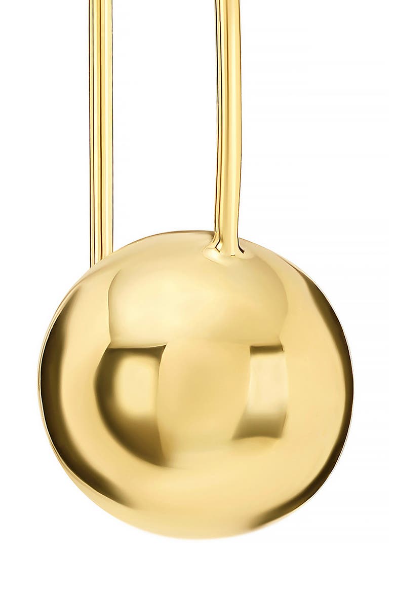 Ball Drop Hoop Earrings, Alternate, color, GOLD