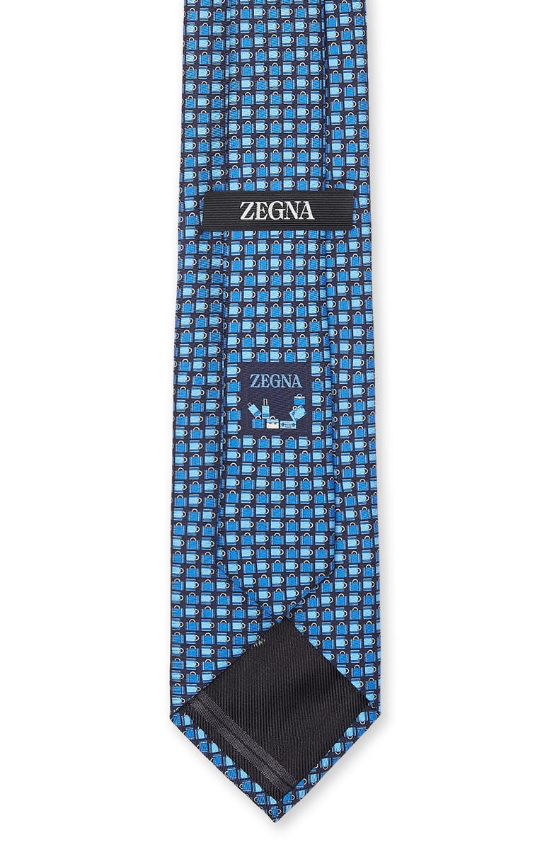 ZEGNA TIES Quadri Colorati Suitcase Silk Tie, Alternate, color, Navy