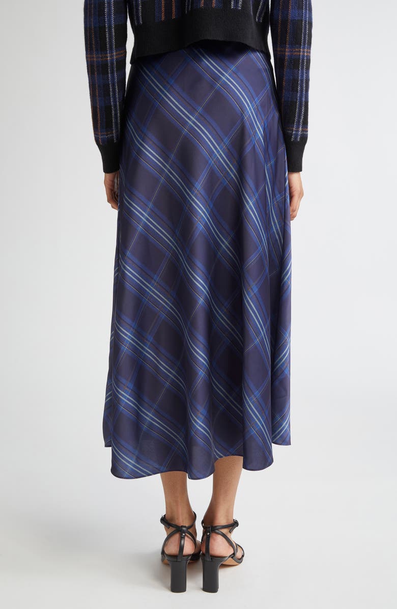Vince Plaid Satin Slipskirt, Alternate, color, Caspian
