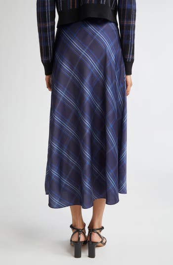 Vince Plaid Satin Slipskirt Nordstromrack