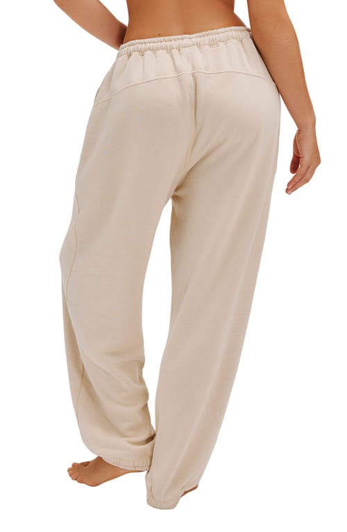 Free People Slow It Down Cotton Blend Joggers In Neutral