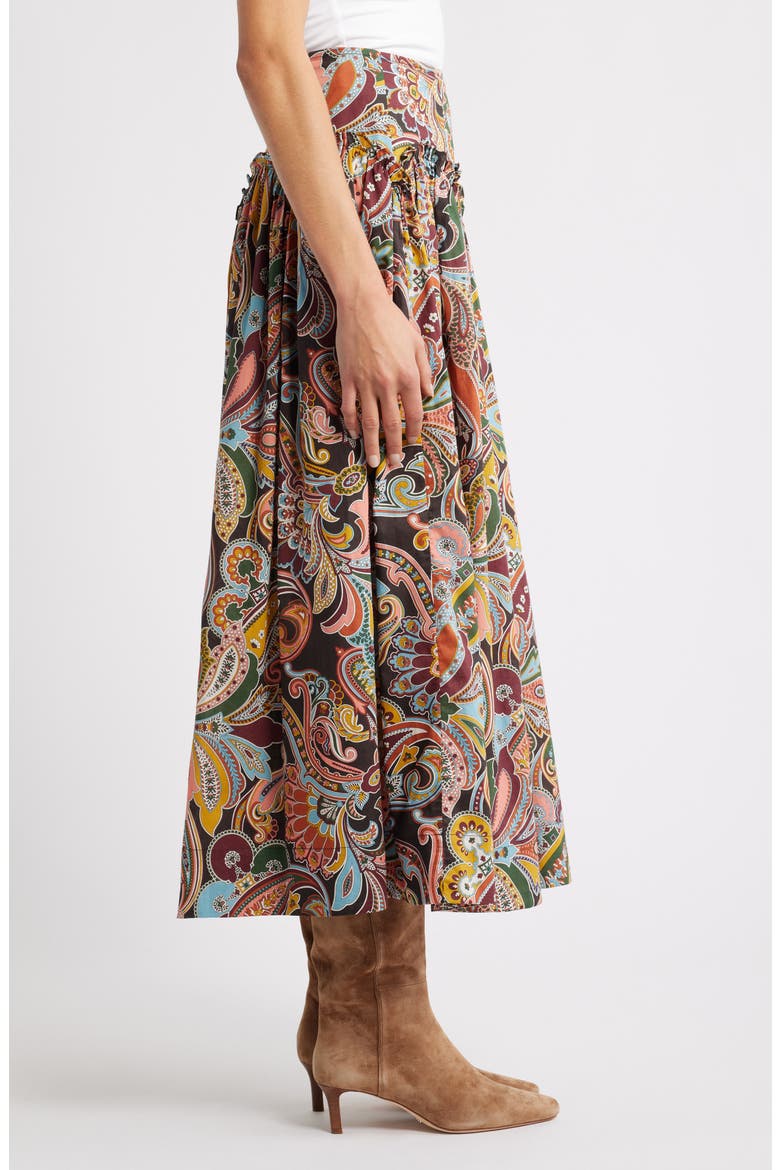 Sammie Cotton Midi Skirt, Alternate, color, PAISLEY FANFARE LIBERTY PRINT