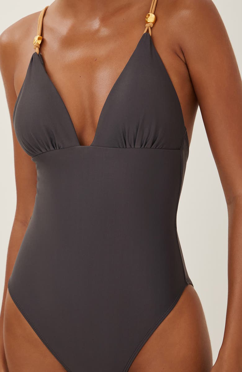 ViX Paula Hermanny Nancy Claire One-Piece Swimsuit, Alternate, color, Grey