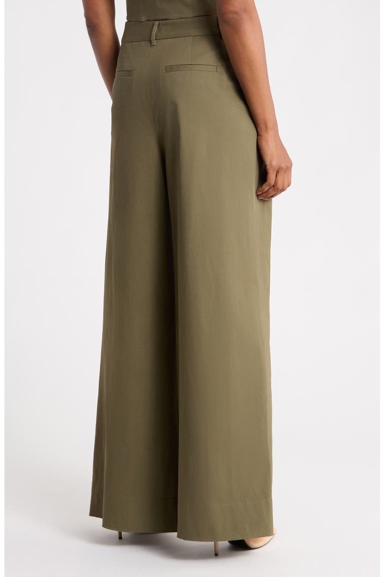 Juliana Wide Leg Pleated Pants, Alternate, color, OLIVE