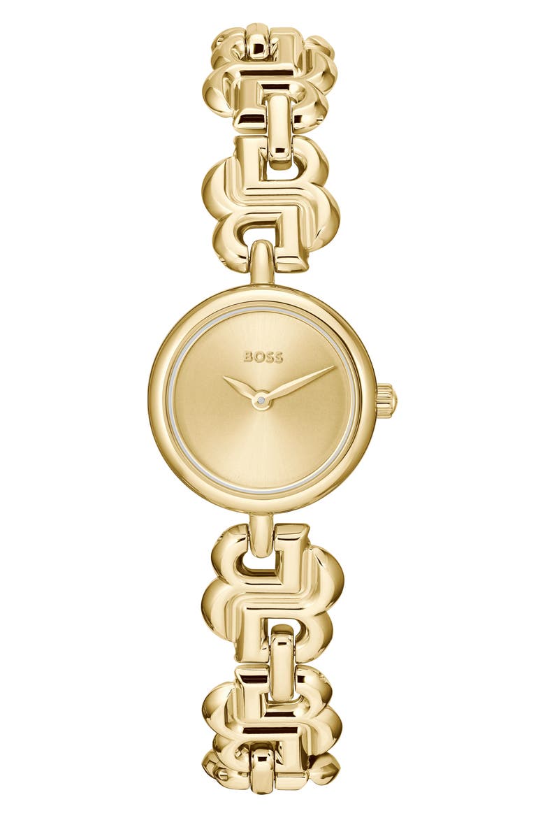 Double B Dressy Bracelet Watch, 23mm, Main, color, GOLD
