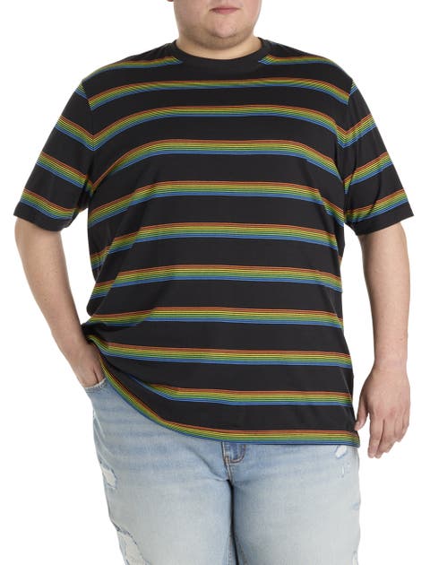 Big & Tall Moisture-Wicking Striped T-Shirt