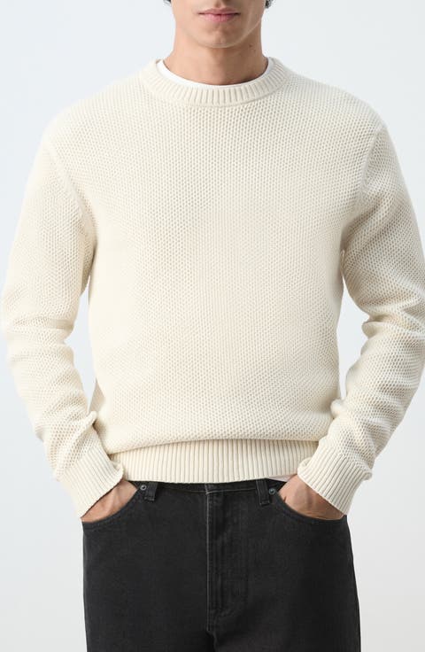 Crewneck Cotton Blend Sweater
