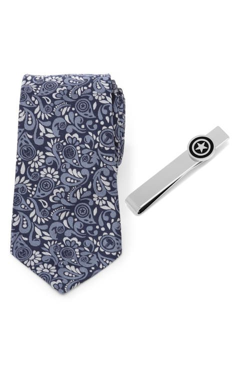 Avengers Silk Tie & Tie Bar Set