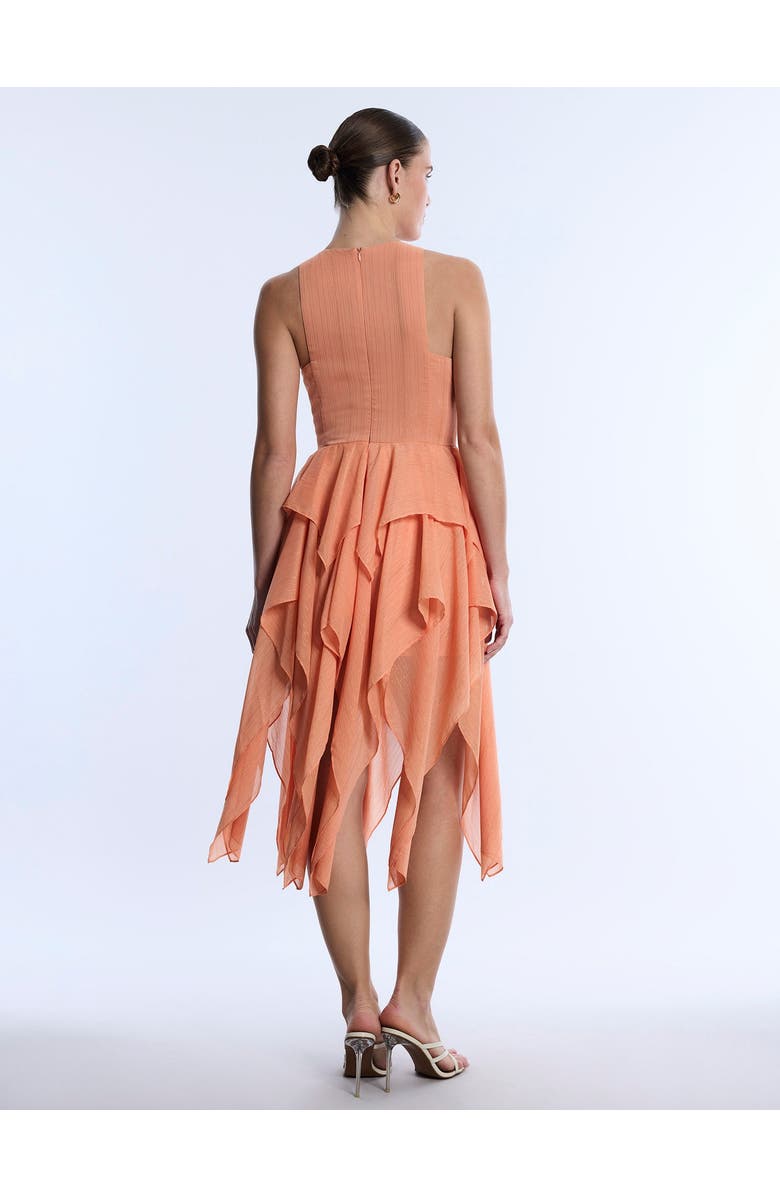 BCBGMAXAZRIA Ruffle Skirt Dress, Alternate, color, Apricot