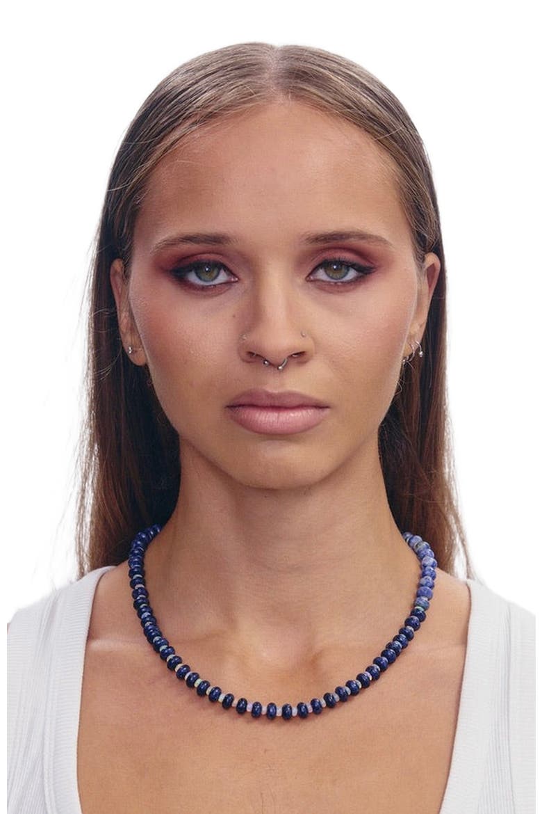 Mac Gender Inclusive Sodalite Opal Necklace, Alternate, color, Blue