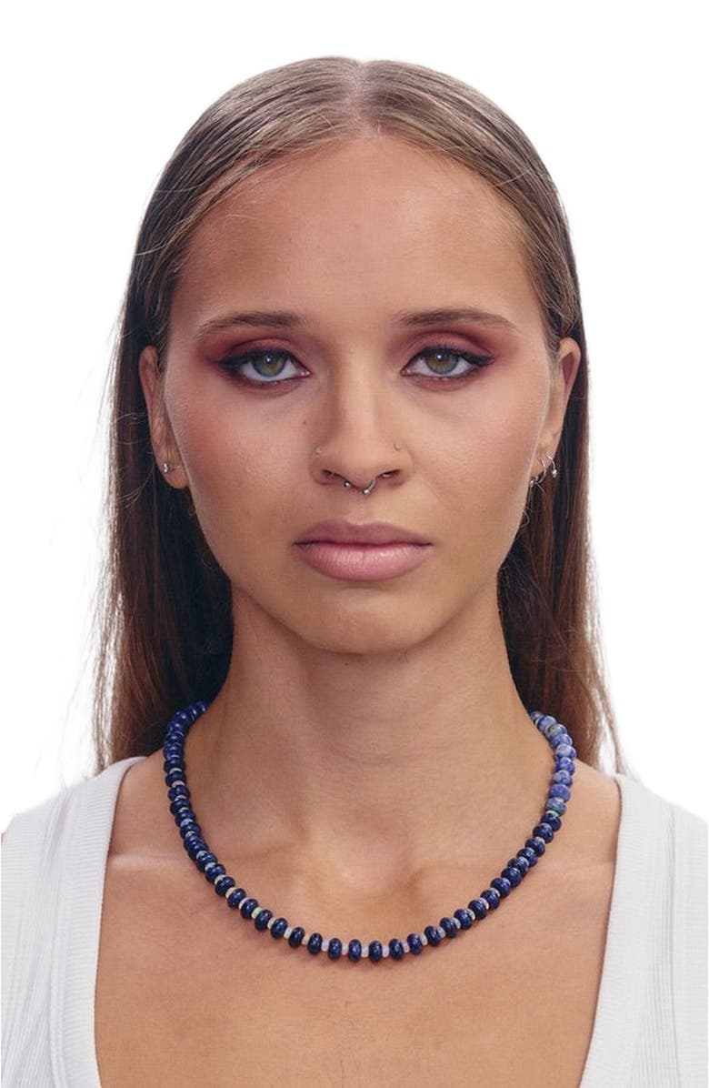 SHOP SPICY DAN Mac Gender Inclusive Sodalite Opal Necklace, Alternate, color, Blue