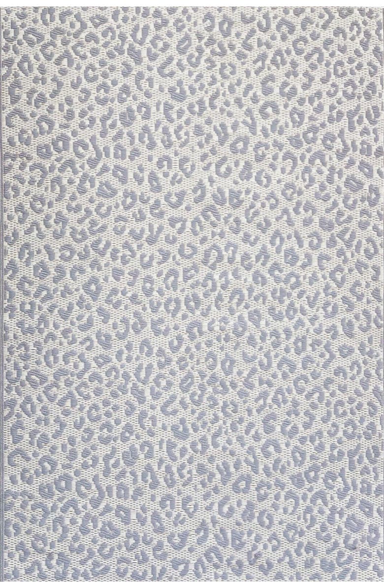 Mad Mats Leopard Rug, Main, color, Silver Cream - 6'X9'