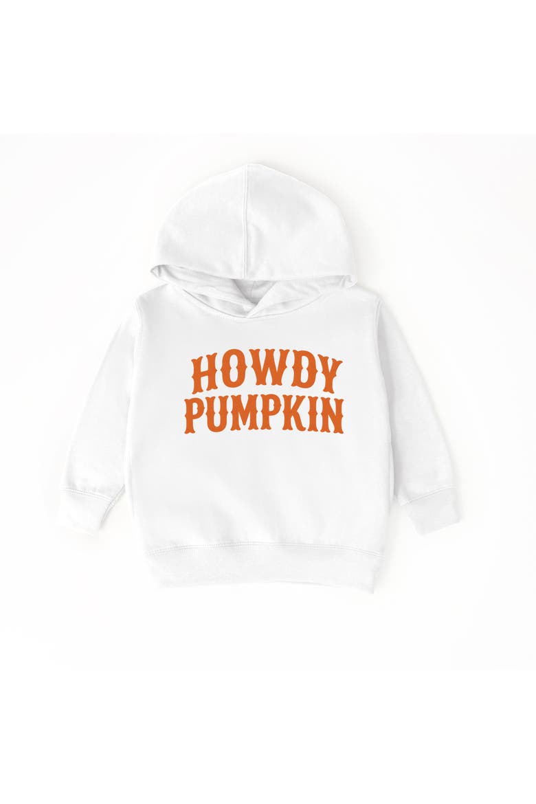 Howdy Pumpkin Western Toddler Hoodie, Alternate, color, White