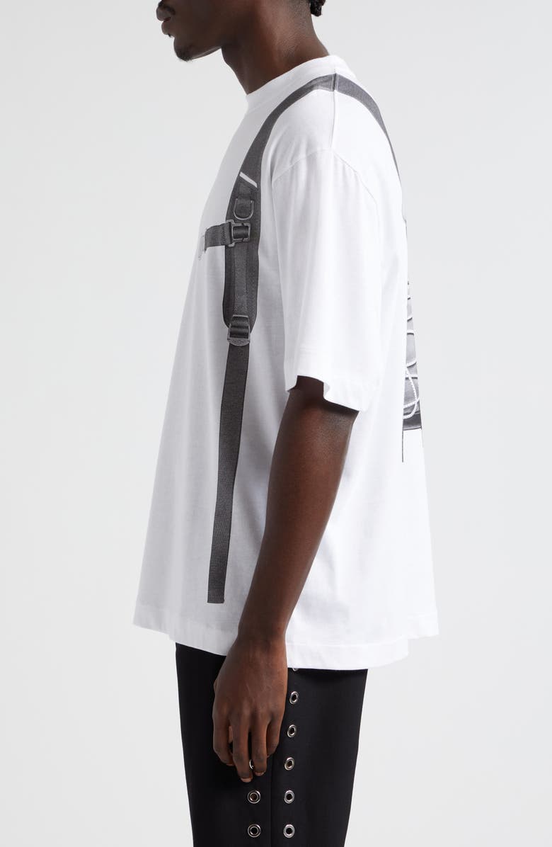 Off-White Backpack Skate Graphic T-Shirt, Alternate, color, White Black
