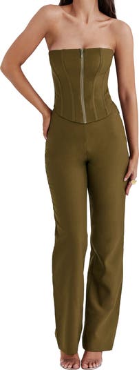 Strapless Corset Jumpsuit