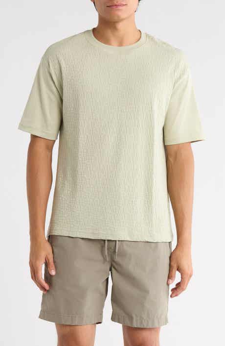 DENIM AND FLOWER Textured Crewneck T-Shirt