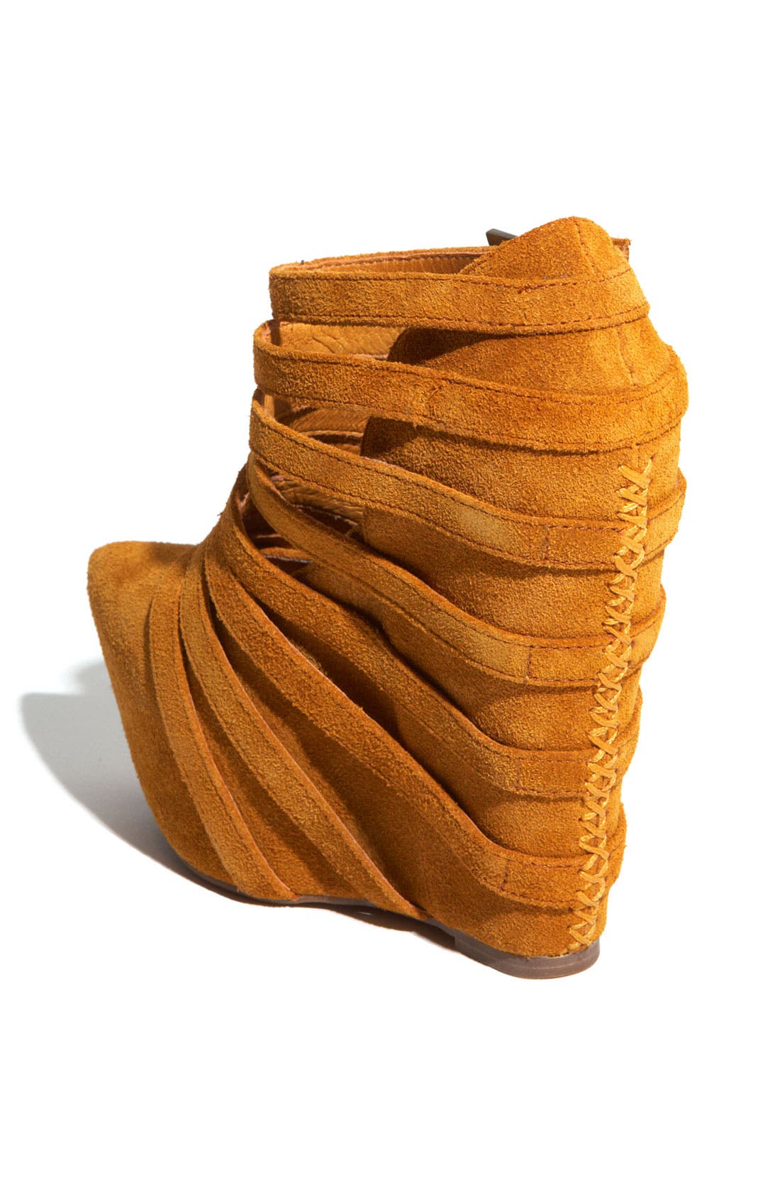 'Zip-2' Wedge Bootie, Alternate, color, MUSTARD