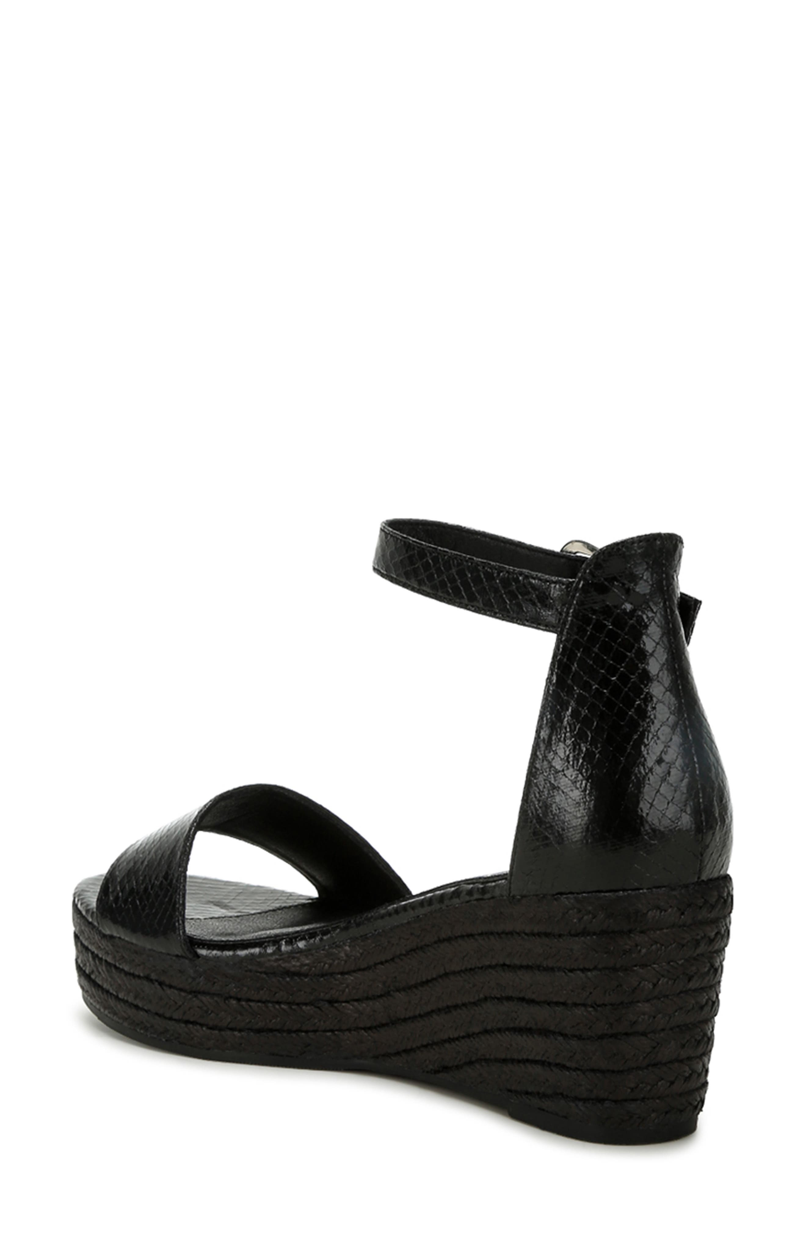 LONDON RAG Utah Platform Wedge Espadrille Sandal, Alternate, color, Black