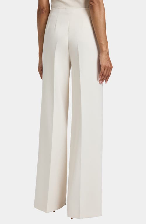 Santorelli Lily Soft Stretch Crepe Wide Leg Pant In Neutral