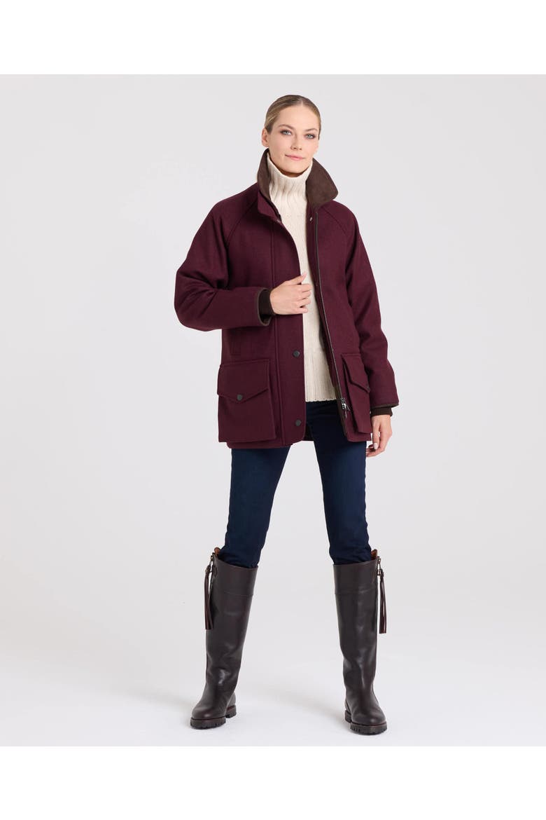 Romney Field Coat, Alternate, color, Burgundy
