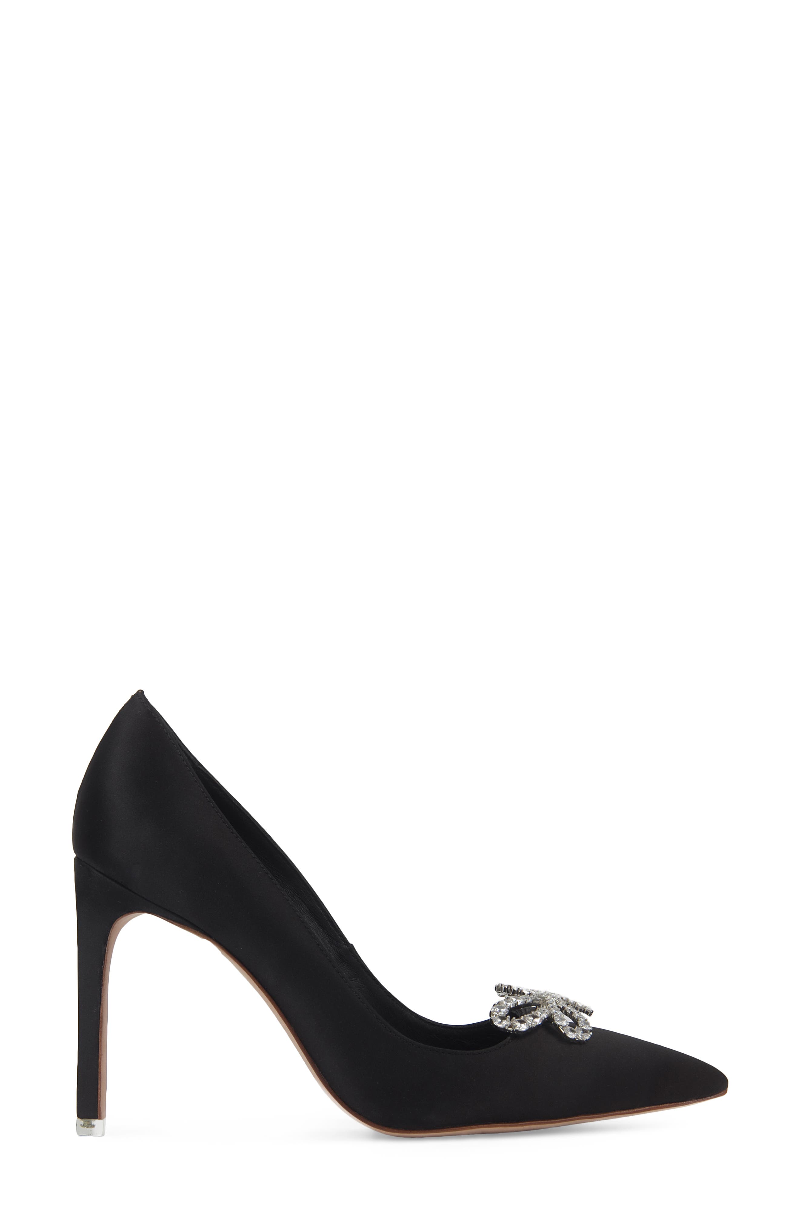 BLACK SUEDE STUDIO Tre Pointed Toe Pump, Alternate, color, 