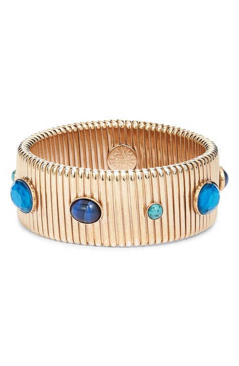 Gas Bijoux - Torsade gedraaide cabochon armband