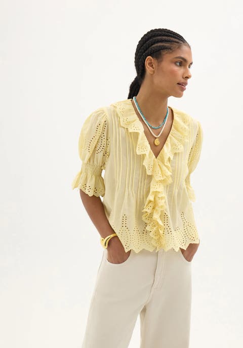 Koa Cotton Broderie Blouse