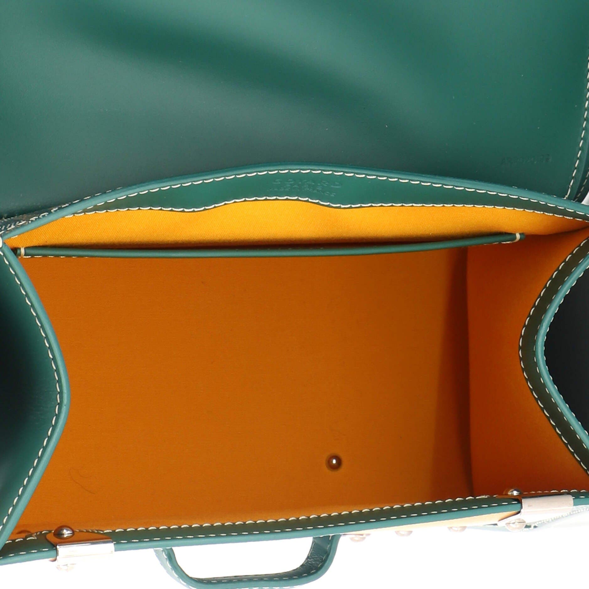 Saigon Top Handle Bag Coated Canvas with Leather PM, Alternate, color, Green