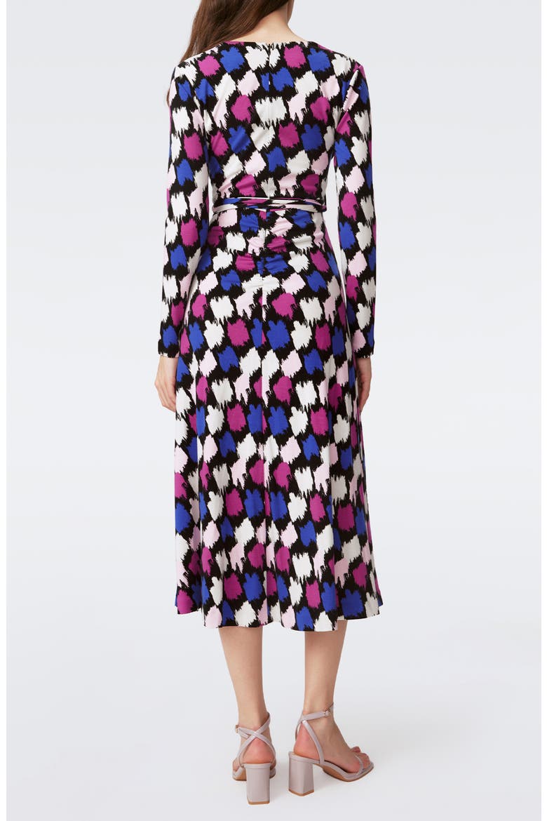 Dorothee Tie Waist Long Sleeve Dress, Alternate, color, BRUSH TOOTH MULTI